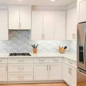 Lace White  - Tall Cabinet Oven