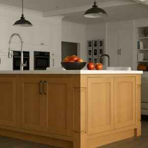 Inset Hazelnut Oak - Tall Cabinet Oven