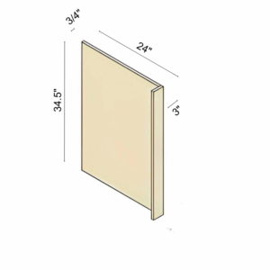 Euro Matt White - Dishwasher Return End Panel 3"