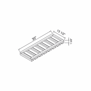Wall Glass Hangers 30''