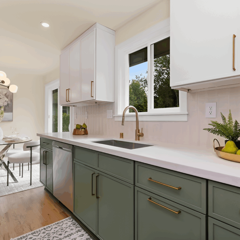 Slim Sage Green - Tall Cabinet Oven