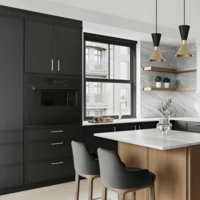 Slim Charcoal Black - Base Sink Cabinets