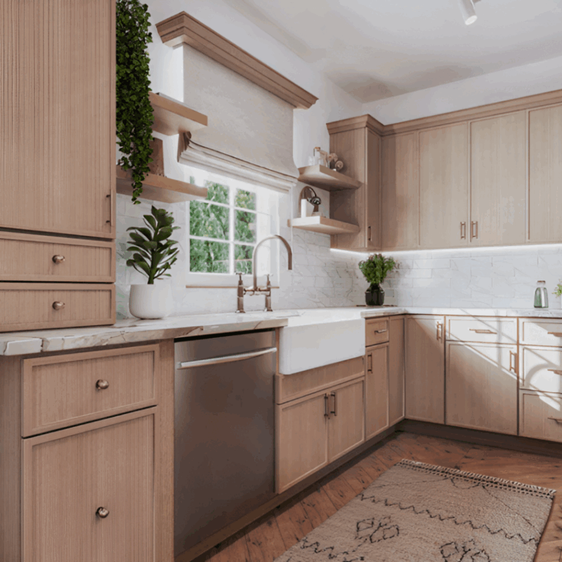 Slim Smoked Oak - Tall Cabinets Pantry